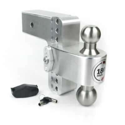 Weigh Safe LTB6-3 180° Adjustable 6" Drop Hitch Ball Mount w/3" Shaft & Key Lock