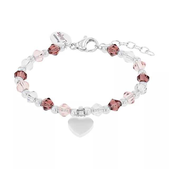 Prinzessin Lillifee Armband Edelstahl Mädchen Kinder Armschmuck, mit Glas, 12+2