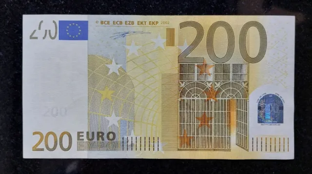 Rare Billet/Banknote 200 EURO 2002 W. Duisenberg FRANCE U T001