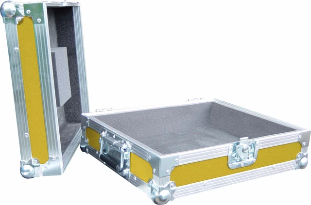 Technics SL1210 Turntable DJ Deck Swan Flight Case (Yellow Rigid PVC) 2