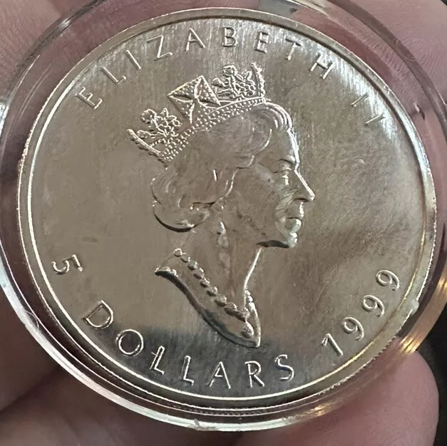 1999 Canada foglia d'acero argento 1 oz.