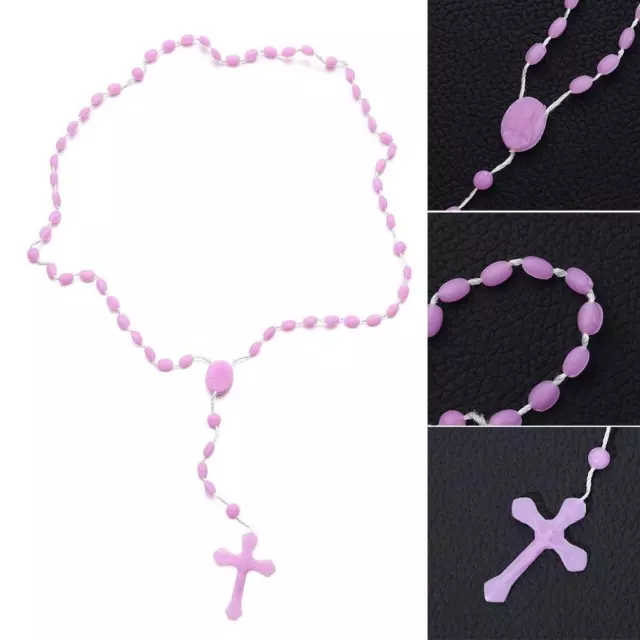 Glowing Jewelry Plastic Luminous Cross Necklace Religious