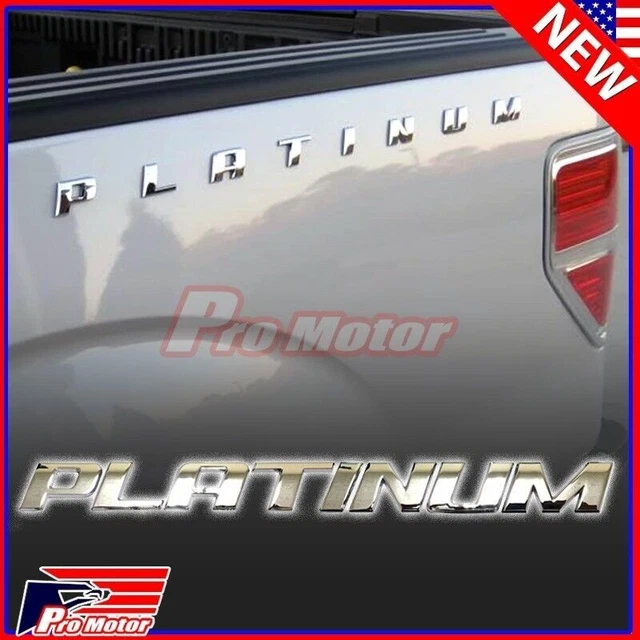 Chrome Platinum Letter F150 F250 Hood Trunk Bedside Nameplate Emblem Badge 7