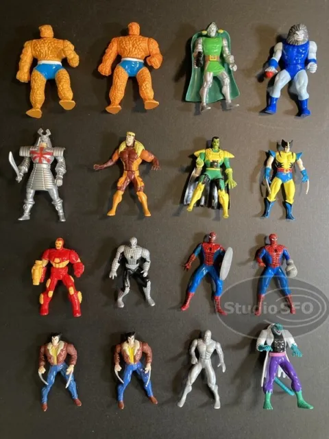 Lot of 16 MARVEL Steel Mutants X-MEN + Avengers Heavy Metal Heroes Die Cast
