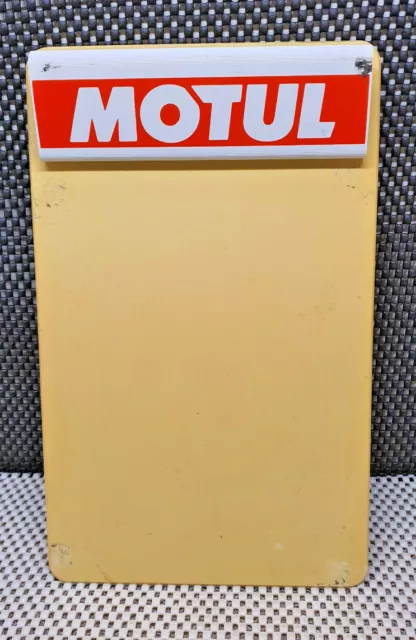 Ancien Porte Papier Document à Pince Publicitaire Motul Plastique Collection