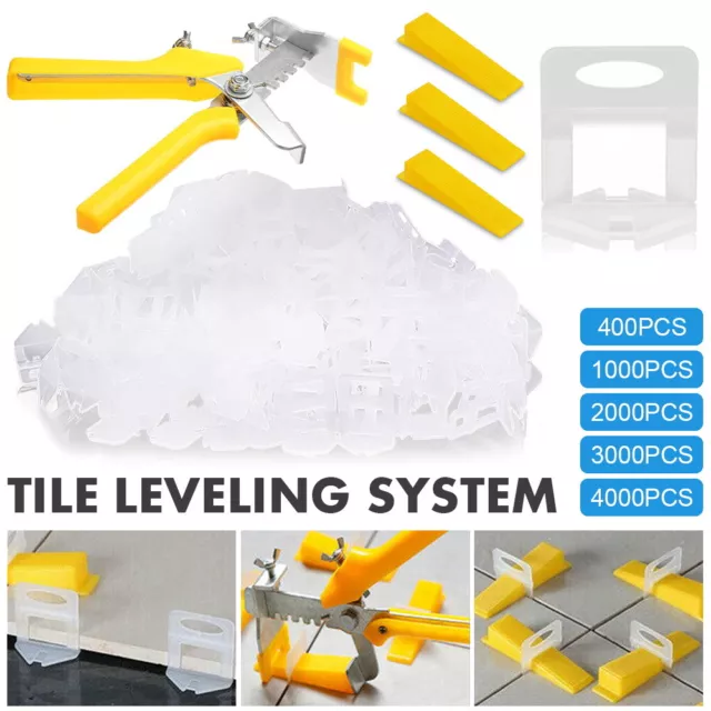 To 4000 Tile Leveling System Clips Levelling Spacer Tiling Tool Floor Wall 1.5mm