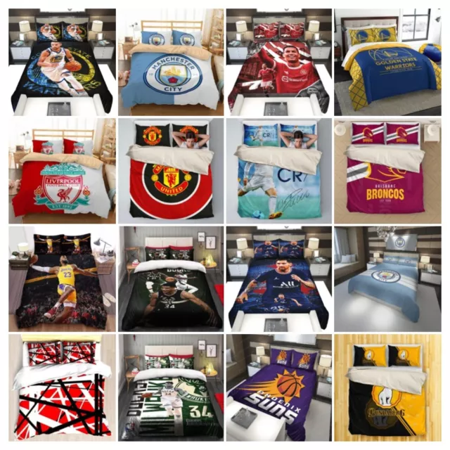 NBA & NRL Football  Bedding Set Doona Cover Single/Double/Queen/King hot sales