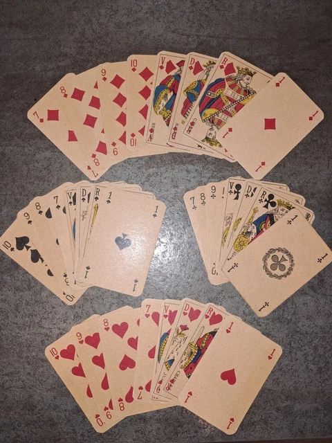 Cartes à jouer antiques en Vitrex - B.P. Grimaud, Terrasse lavable