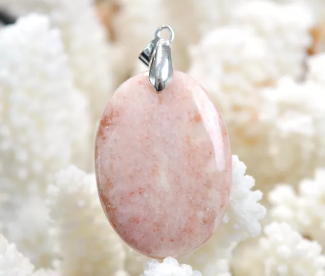 Quartz fraise 61 carats - pendentif cabochon pierre naturelle - Afrique du Sud