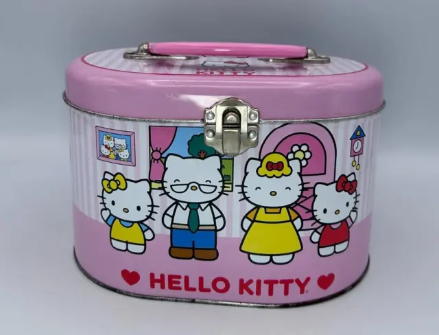 Tin Box Company Hello Kitty Tin Stationery Small Pink Lunch Box 2012