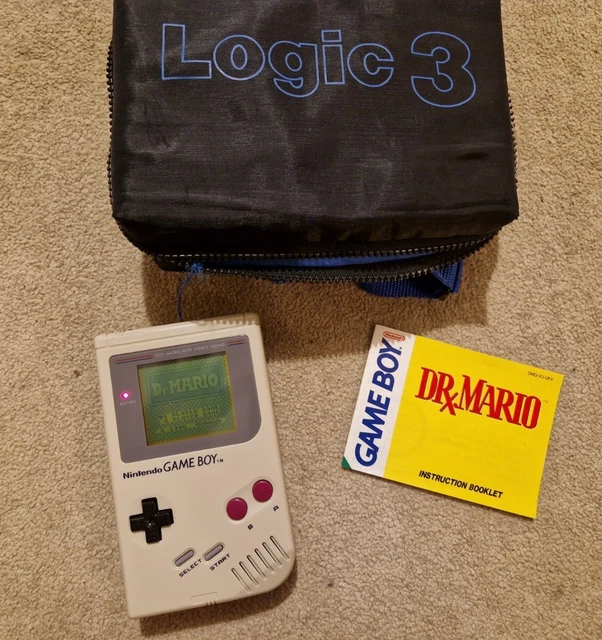 Nintendo Game Boy Original Grey DMG-01 Fully Working With Mario Game Very Clean.