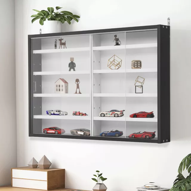 Wood Wall Hanging Storage Shelving Doll Car Model Display Organizer Cabinet Rack