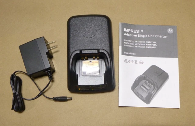 New MOTOROLA NNTN7079A IMPRES Single Unit Charger Fits APX 6000, APX 7000