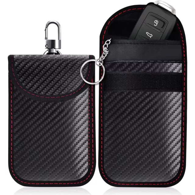 2 clés de voiture signal Shield Box Faraday cage FOB Bag Keyless RFID Shield bag 2