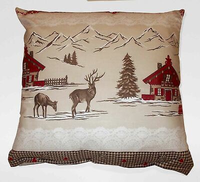 Confezioni Giuliana Coppia Cuscini ARREDO Tirolese MARMOLADA Bianco Rosso cm 50x50 Cuscino tirolo 