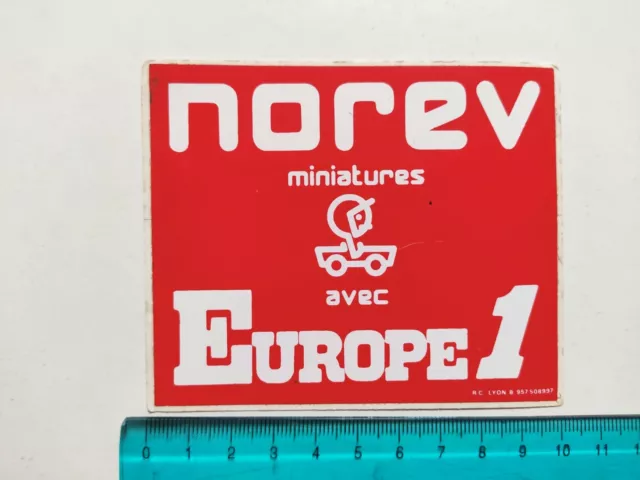 Autocollant Norey Miniatures Europe 1 Timbre 80s Original