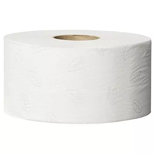 Tork Mini Soft Jumbo Advanced 2 ply Toilet Rolls Leaf patter - 12 Rolls x 170m 3