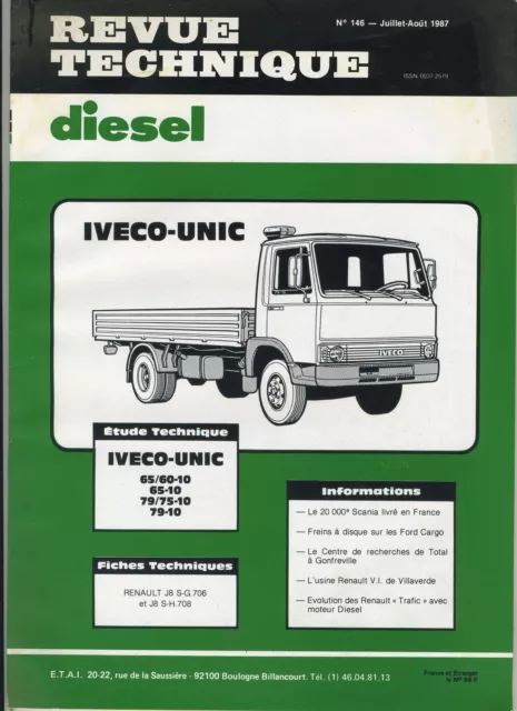 (1B)Revue Technique Diesel Iveco-Unic 65/60-10 65-10, 79/75-10, 79-10 Renault J8