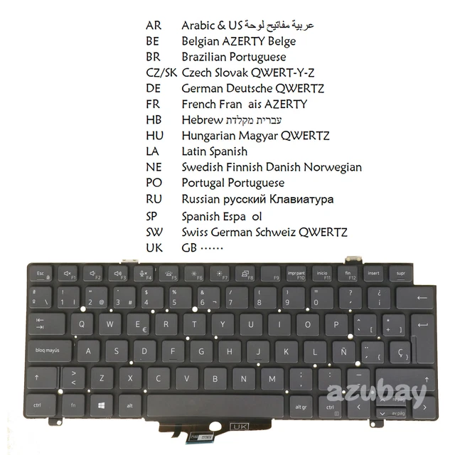 TECLADO PARA DELL Latitude 5420 5421 5430 5431 5440 7420 7430 7520 7530 ...