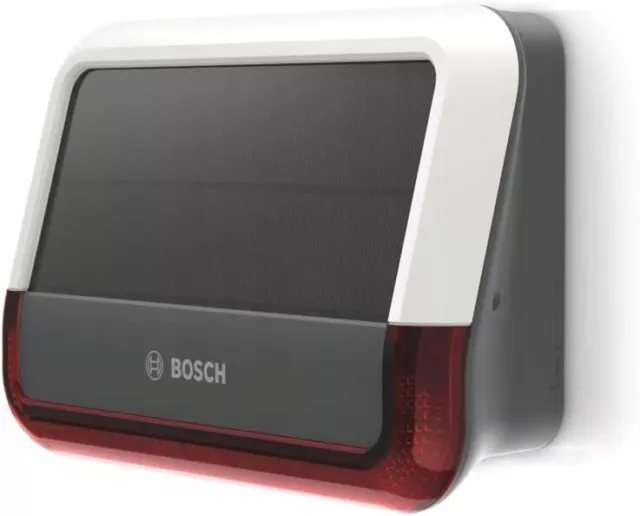 Y13 Bosch Smart Home Außensirene, kabellose Alarmanlage mit Solarpanel