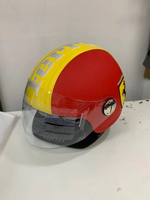 Casco omologato rivestito in ecopelle Accessorio Moto
