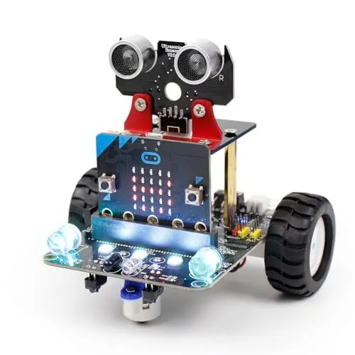 Microbit V2 Coding Smart Robotics Toys DIY STEM Science Education RC Car Kit