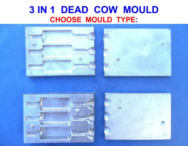 3 IN 1 Dead Cow Lead Weight Mould For Cage Open End Swim Barbel