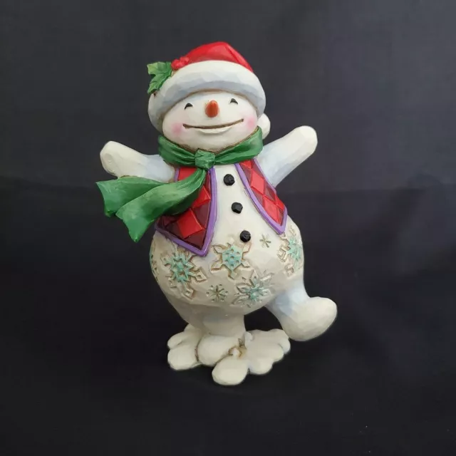 Jim Shore WALKING IN WONDERLAND Snowman Figurine #4053818 2016 Heartwood Creek