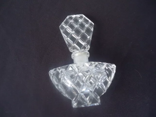 vintage art deco perfume scent bottle bohemia crystal