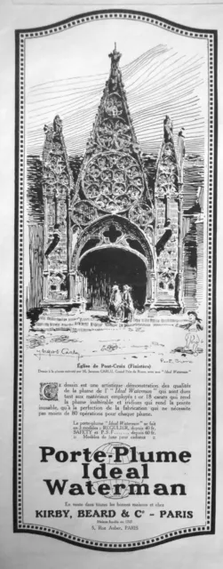 1922 Ideal Waterman Pen Holder Press Advertisement - Cross Bridge Church