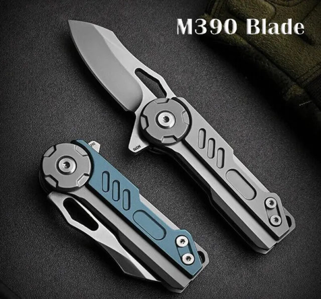 High Hardness Steel Mini Folding Knife M390 Blade Pocket Hunting EDC Keychain