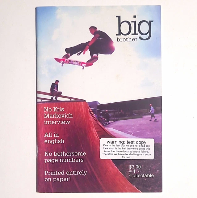 BIG BROTHER ISSUE #1 Skateboarding Magazine, English Language