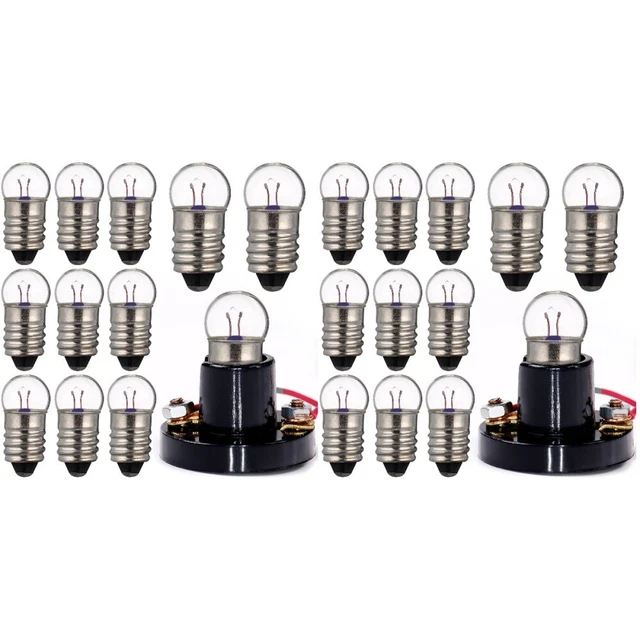 20 pz Lampadine E10 Base Vite Esperimento Elettrico Fisico