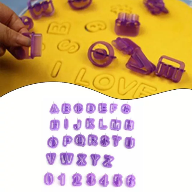 40 Stck. Form Alphabet Kuchen Zahl Figur Buchstabe Fondant Forming Set zum Backe