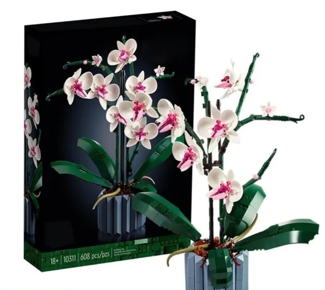 10311 Orchid Artificial Plant Building Set with Flowers,Home Décor UK