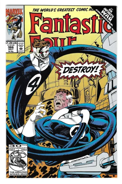 FANTASTIC FOUR #366 --- INFINITY WAR! THANOS! HI-GRADE! Marvel! 1992! NM