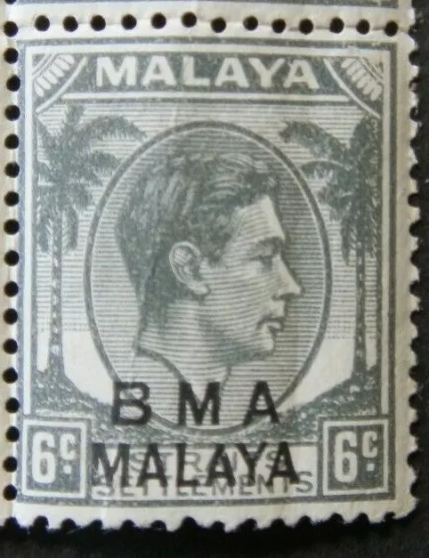 MALAYSIA (BRITISH MILITARY ADMINISTRATION) 1948 SG6a. 6c. GREY  -  MNH