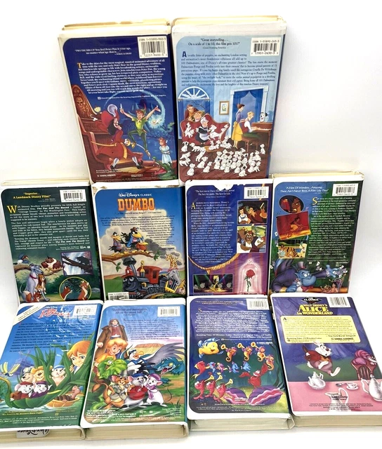 WALT DISNEY CLASSICS BLACK DIAMOND VHS Animated Movie Collection Lot of ...