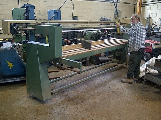 Stroke Sander, "Adler" (Germany) 10 ft. wood, roll table, power hgt. adjust. 2