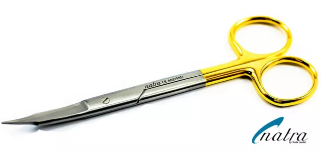 Goldman Fox Schere gebogen 13 cm TC Zahnfleisch Dental chirurgisch OP Micro