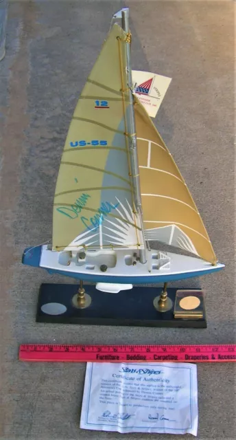 87 DENNIS CONNER SIGNED STARS & STRIPES America's Cup Yacht Model  FREE SHIPPING