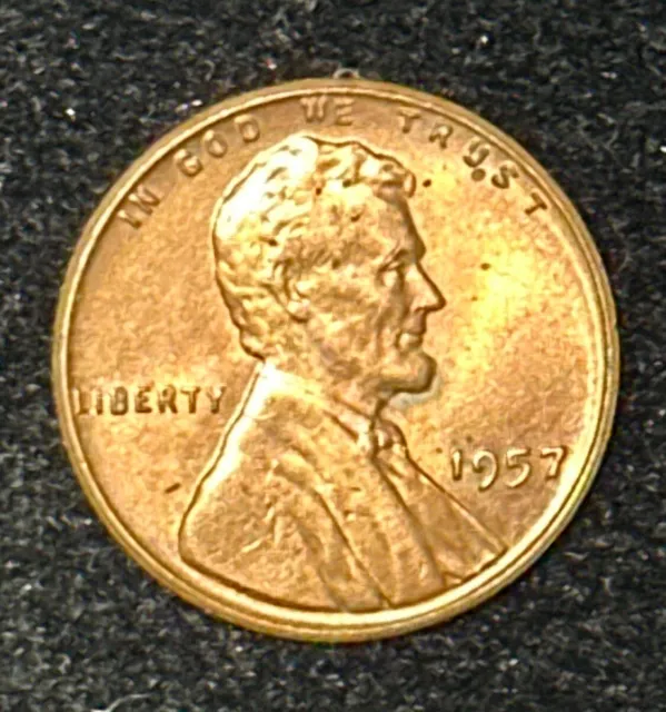 1957 Lincoln Wheat Copper Cent 1C Penny RED RD NICE