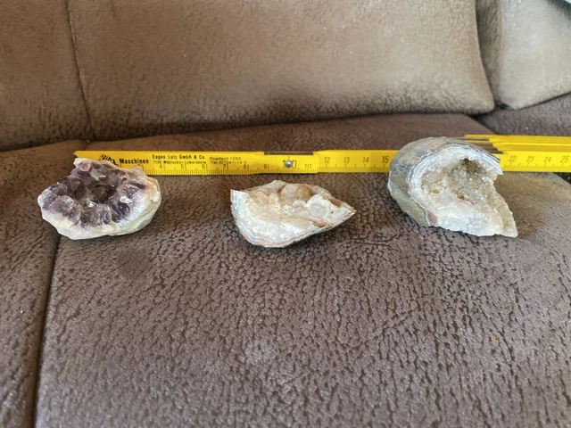 3 Kleine Druse Geode/Quarz/Druse/Kristallstein 2