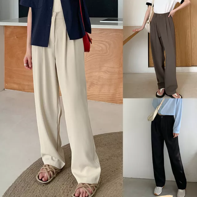 Pantaloni Da Completo A Vita Alta Csual Pantaloni Da Donna Casual Da Ufficio -