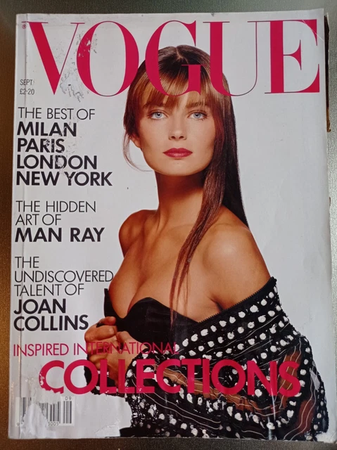 BRITISH VINTAGE VOGUE Magazine: September 1988 - Paulina Porizkova EUR