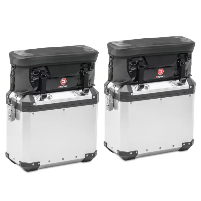 2x Aluminium Pannier Lid Bag for BMW R 1200 GS / Adventure WP1