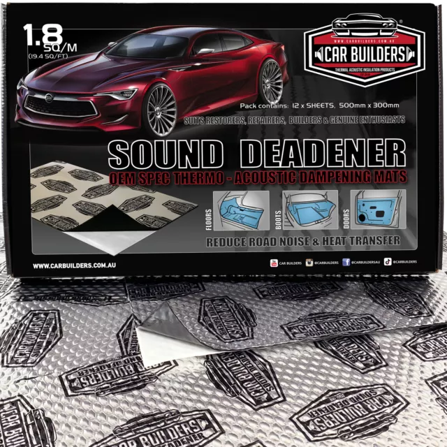 Sound Dampening Proofing Sheets by Car Builders Butyl Rubber Door Roof Floor