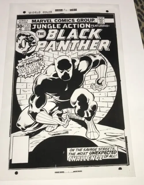 Black Panther Wakanda Mavel Astonish Coolest Cover Production Art Acetate