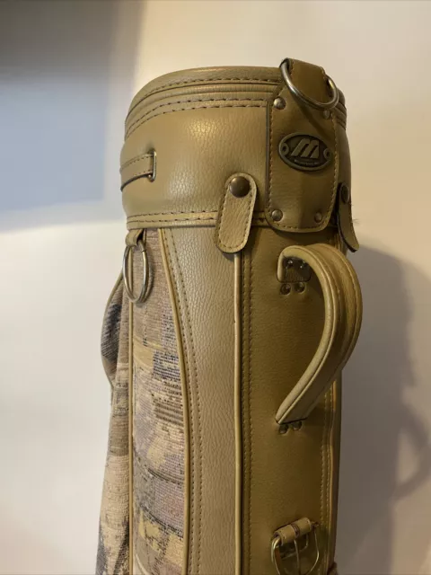 Mizuno Ladies - Rare 'Miz Collection' Designer Golf Bag, Grey Leather &  Tapestry