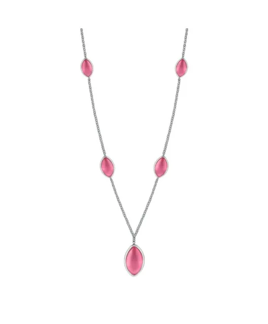 MORELLATO women's deep steel necklace with pink stones SALZ01